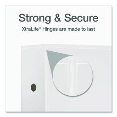 Cardinal Premier Easy Open Clearvue Locking Slant-D Ring Binder, 3 Rings, 5" Capacity, 11 X 8.5, White (CRD10350) CRD10350