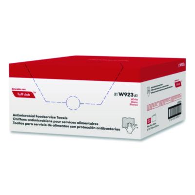 Antimicrobial Foodservice Wipers, 1-Ply, 12 x 21, Red/White, 150/Carton
