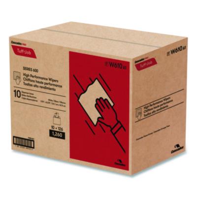 Hydrospun Wipers, 1-Ply, 9.75 x 16.75, White, 126/Box, 10 Boxes/Carton