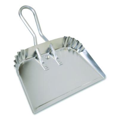 Quickie Bulldozer Dust Pan, 17" w, Aluminum Handle, Silver (BUO428) BUO428