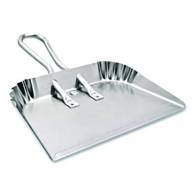 Quickie Bulldozer Dust Pan, 17" w, Aluminum Handle, Silver (BUO428) BUO428