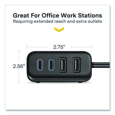 4-Port USB Charger, Black