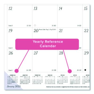 Monthly Desk Pad Calendar, DoodlePlan Coloring Pages, 22 x 17, Black Binding, Clear Corners, 12-Month (Jan to Dec): 2025