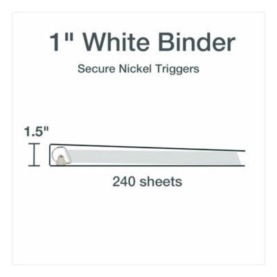 Treated Clearvue Locking Slant-D Ring Binder, 3 Rings, 1