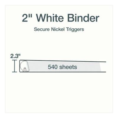 Treated Clearvue Locking Slant-D Ring Binder, 3 Rings, 2