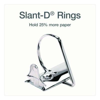 Treated Clearvue Locking Slant-D Ring Binder, 3 Rings, 2
