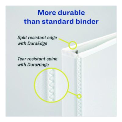 Durable View Binder with DuraHinge and EZD Rings, 3 Rings, 1