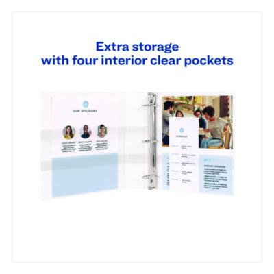 Durable View Binder with DuraHinge and EZD Rings, 3 Rings, 1