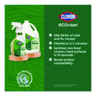 Clorox Pro EcoClean Disinfecting Cleaner, Unscented, 32 oz Spray Bottle
