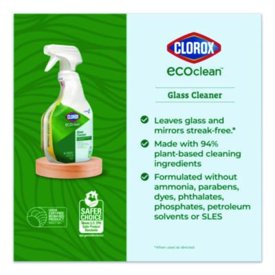 Clorox Pro EcoClean Glass Cleaner, Unscented, 32 oz Spray Bottle