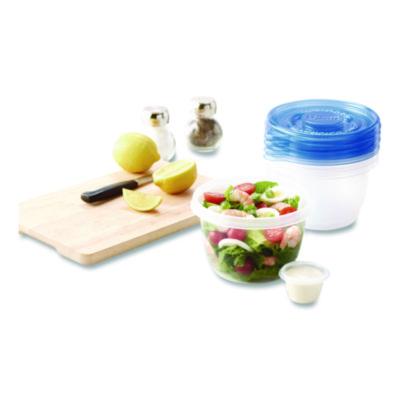 Glad To Go Lunch Containers, 2 Compartments, 32 oz, Plastic, 4/Pack (CLO134347) CLO134347