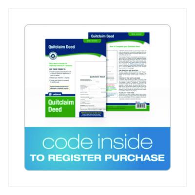 Adams Quitclaim Deed Forms with Instructions and Free Downloads, One-Part (No Copies), 8.5 x 11, 4 Forms Total (ABFLF298) ABFLF298