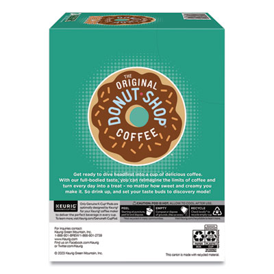 The Original Donut Shop Decaf Coffee K-Cups, 0.39 oz, 22/Box (DIE60224101) DIE60224101
