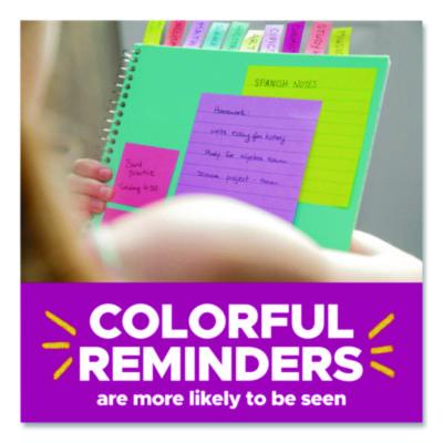 Super Sticky Note Pads in Playful Primary Colors, 3 x 3, Sunnyside, 90 Sheets/Pad, 5 Pads/Pack
