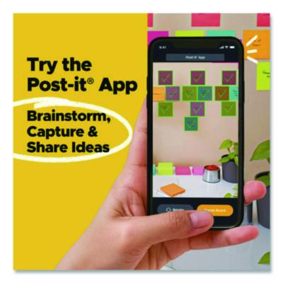 Super Sticky Note Pads in Playful Primary Colors, 3 x 3, Sunnyside, 90 Sheets/Pad, 5 Pads/Pack