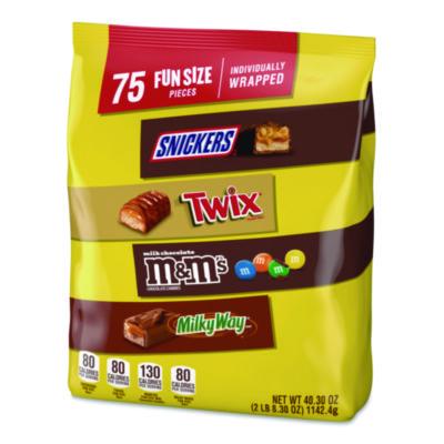 Fun Size Milk Chocolate Variety Pack, Assorted, 40.3 oz, 75 Pieces