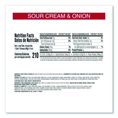 Grab and Go sour Cream and Onion Crisps, 1.4 oz Cans, 12/Box