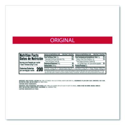 Potato Chips, Original, 1.3 oz Can, 12/Box