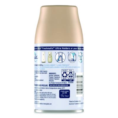 Automatic Air Freshener, Clean Linen, 6.2 oz Can, 4/Pack