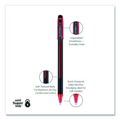 Jetstream 101 Hybrid Gel Pen, Stick, Bold 1 mm, Red Ink, Black/Red Barrel, Dozen