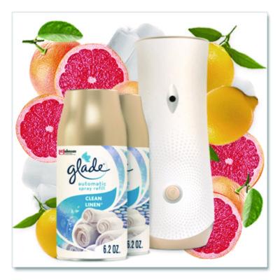 Automatic Air Freshener Refill, Clean Linen, 6.2 oz Can, 3/Pack