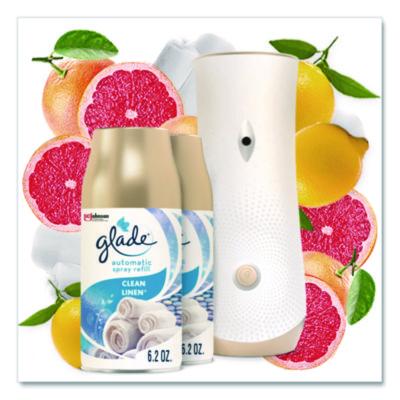 Automatic Spray Air Freshener Combo Set, Holder with (2) Clean Linen Refills