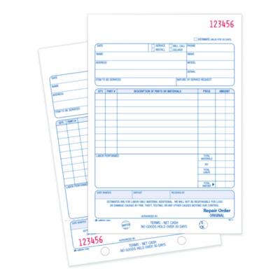 Adams Multipart Repair Order Pad, Two-Part Carbonless, 5.56 x 7.94, 50 Forms Total (ABFD5084) ABFD5084