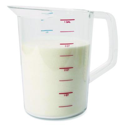 Bouncer Measuring Cup, 4 qt, Plastic, Clear