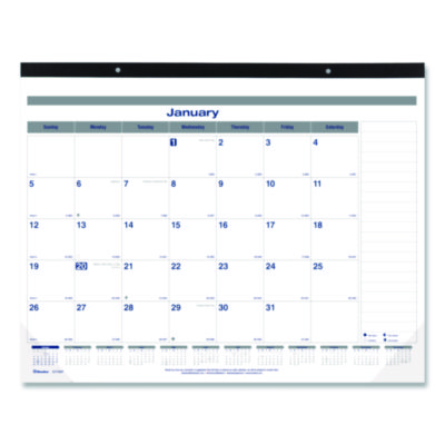 Blueline® Net Zero Carbon™ Monthly Desk Pad Calendar