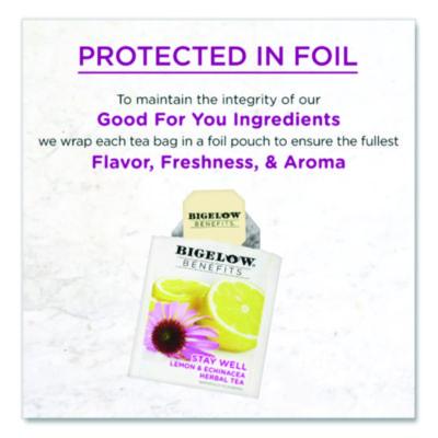 Benefits Wellness Tea Bags, Assorted Flavors, 64/Box