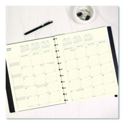 Soft Touch 17-Month Planner, 10.88 x 8.5, Black Cover, 17-Month: Aug 2024 to Dec 2025