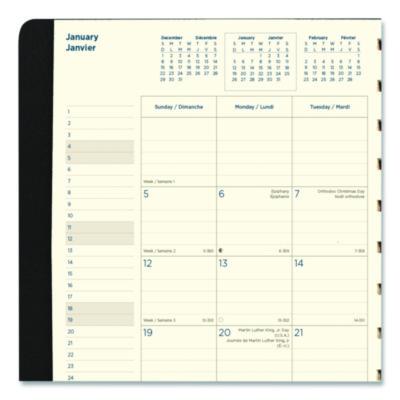 Soft Touch 17-Month Planner, 10.88 x 8.5, Black Cover, 17-Month: Aug 2024 to Dec 2025