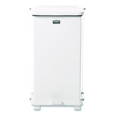 Defenders Heavy-Duty Steel Step Can, 6.5 gal, Steel, White