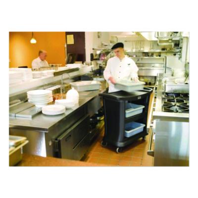 Executive Service Cart, Plastic, 3 Shelves, 300 lb Capacity, 20.33