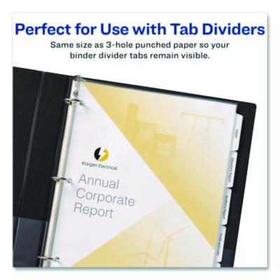 Avery Top-Load Poly Three-Hole Sheet Protectors, Non-Glare, Letter, 50/box (AVE74204) AVE74204