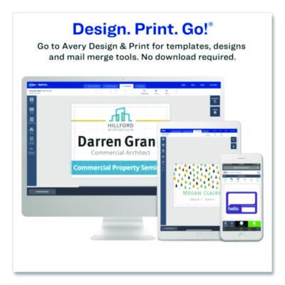 Avery Magnetic Style Name Badge Kit, Horizontal, 4 X 3, White, 24/pack (AVE8780) AVE8780