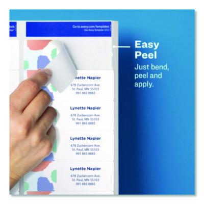 Avery Matte Clear Easy Peel Mailing Labels W/ Sure Feed Technology, Laser Printers, 1.33 X 4, Clear, 14/sheet, 50 Sheets/box (AVE5662) AVE5662