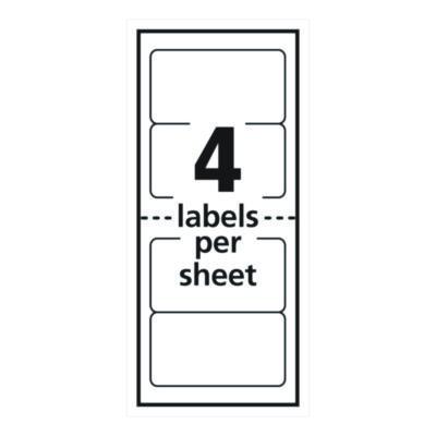 Avery Mini-Sheets Mailing Labels, Inkjet/laser Printers, 2 X 4, White, 4/sheet, 25 Sheets/pack (AVE2163) AVE2163