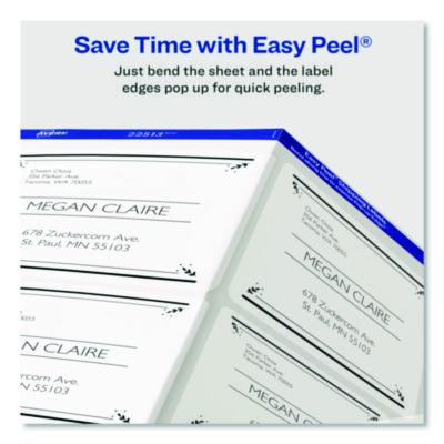 Avery Matte Clear Easy Peel Mailing Labels W/ Sure Feed Technology, Laser Printers, 3.33 X 4, Clear, 6/sheet, 10 Sheets/pack (AVE15664) AVE15664