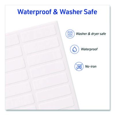 Avery No-Iron Fabric Labels, 0.5 x 1.75, White, 18/Sheet, 3 Sheets/Pack (AVE40720) AVE40720