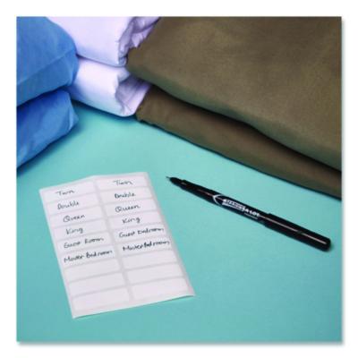 Avery No-Iron Fabric Labels, 0.5 x 1.75, White, 18/Sheet, 3 Sheets/Pack (AVE40720) AVE40720