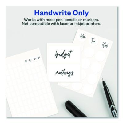 Avery Removable Multi-Use Labels, Handwrite Only, 0.63 X 0.88, White, 30/sheet, 35 Sheets/pack, (5424) (AVE05424) AVE05424