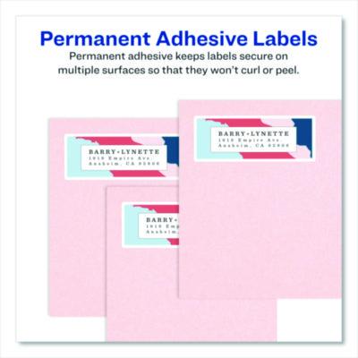 Avery Glossy Clear Easy Peel Mailing Labels W/ Sure Feed Technology, Inkjet/laser Printers, 1 X 2.63, 30/sheet, 10 Sheets/pack (AVE6521) AVE6521