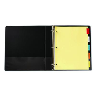 Office Essentials Plastic Insertable Dividers, 5-Tab, 11 x 8.5, Assorted Tabs, 1 Set (AVE11465) AVE11465