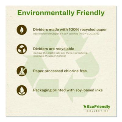 Avery Index Maker Ecofriendly Print And Apply Clear Label Dividers With White Tabs, 5-Tab, 11 X 8.5, White, 5 Sets (AVE11580) AVE11580