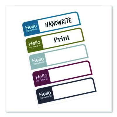 Avery Flexible Self-Adhesive Mini Name Badge Labels, 1 X 3.75, Hello, Assorted, 100/pack (AVE5154) AVE5154