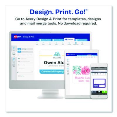 Avery Flexible Self-Adhesive Mini Name Badge Labels, 1 X 3.75, Hello, Assorted, 100/pack (AVE5154) AVE5154