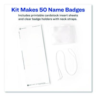Avery Necklace-Style Badge Holder W/laser/inkjet Insert, Top Load, 4 X 3, We, 50/box (AVE74520) AVE74520