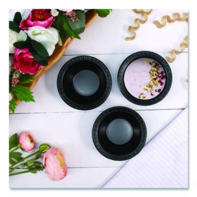 Dart Quiet Classic Laminated Foam Dinnerware, Bowl, 5 oz, Black, 125/Sleeve, 8 Sleeves/Carton (DCC5BWBQ) DCC5BWBQ