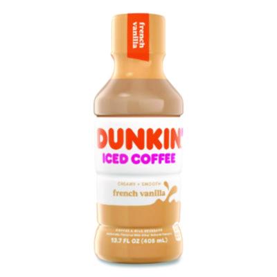 Dunkin Donuts French Vanilla Iced Coffee Drink, 13.7 oz Bottle, 12/Carton (049000072396) GMT049000072396